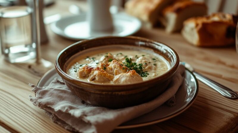 Adoptez la recette du poulet à la crème façon grand-mère pour vos dîners
