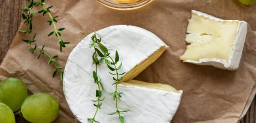 Camembert cheese with snacks