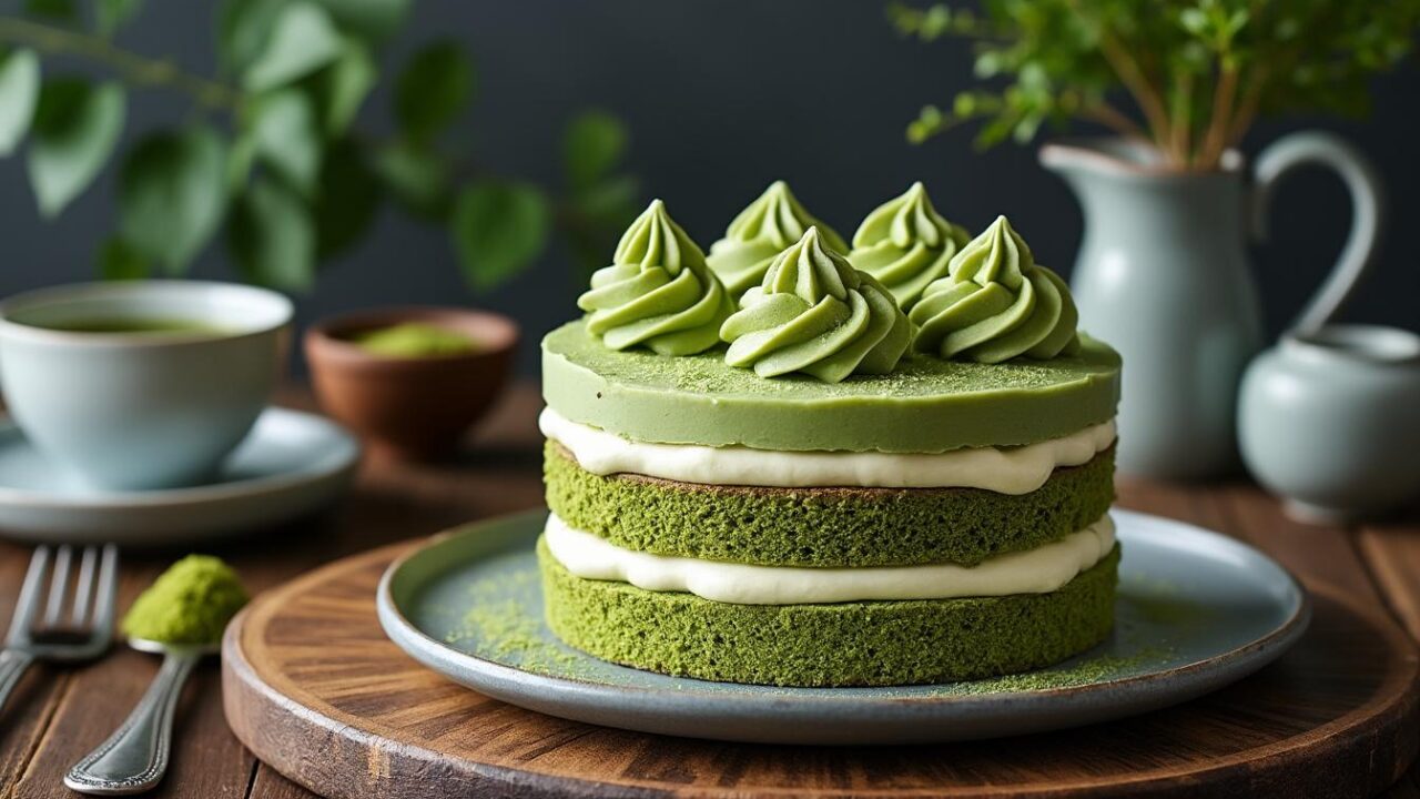 Cake au thé matcha et chocolat blanc : un voyage gustatif en chaque bouchée