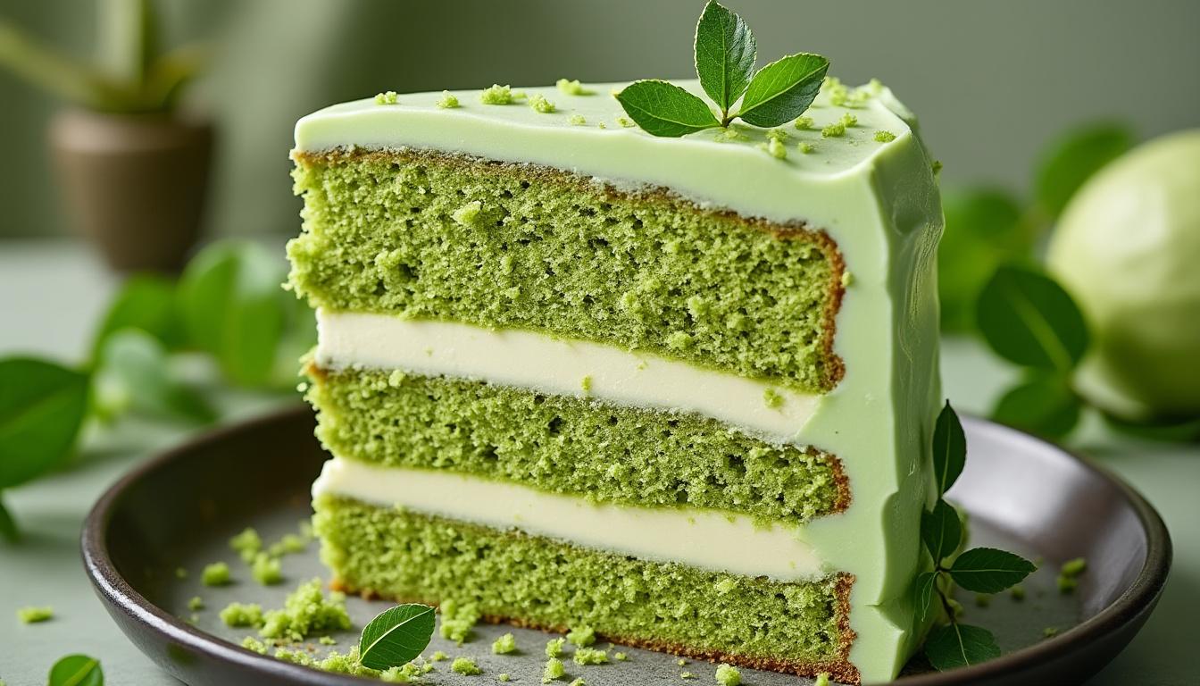 découvrez notre irrésistible cake au thé matcha et chocolat blanc, une délicieuse fusion de saveurs qui vous transporte dans un voyage gustatif unique. chaque bouchée offre une harmonie parfaite entre l’amertume délicate du matcha et la douceur du chocolat blanc, pour un plaisir inégalé.