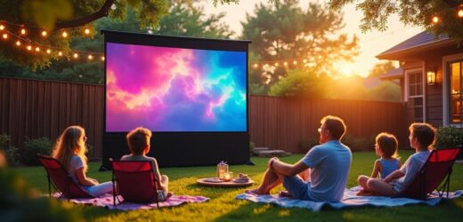 découvrez notre sélection des meilleurs écrans de projection extérieur pour des soirées d'été en famille inoubliables, alliant qualité d'image et facilité d'installation.