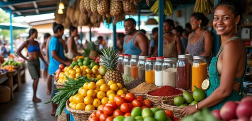 découvrez les saveurs authentiques de la guyane en explorant ses marchés locaux, où chaque étal regorge de produits frais et de spécialités culinaires uniques.