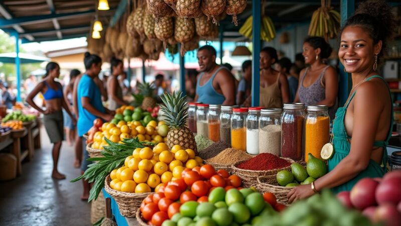 découvrez les saveurs authentiques de la guyane en explorant ses marchés locaux, où chaque étal regorge de produits frais et de spécialités culinaires uniques.