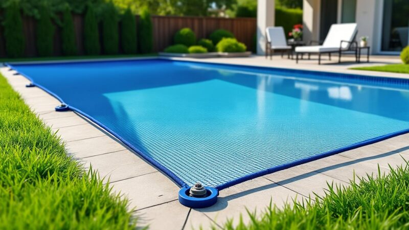 filet de sécurité de piscine avec fixations : un indispensable pour l’été