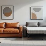 Comparatif : canapé convertible en cuir vachette versus tissu