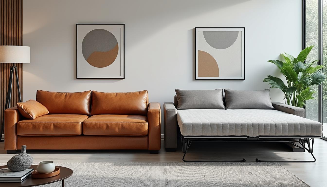 découvrez notre comparatif détaillé entre canapé convertible en cuir vachette et en tissu pour choisir le confort, le style et la durabilité adaptés à votre intérieur.