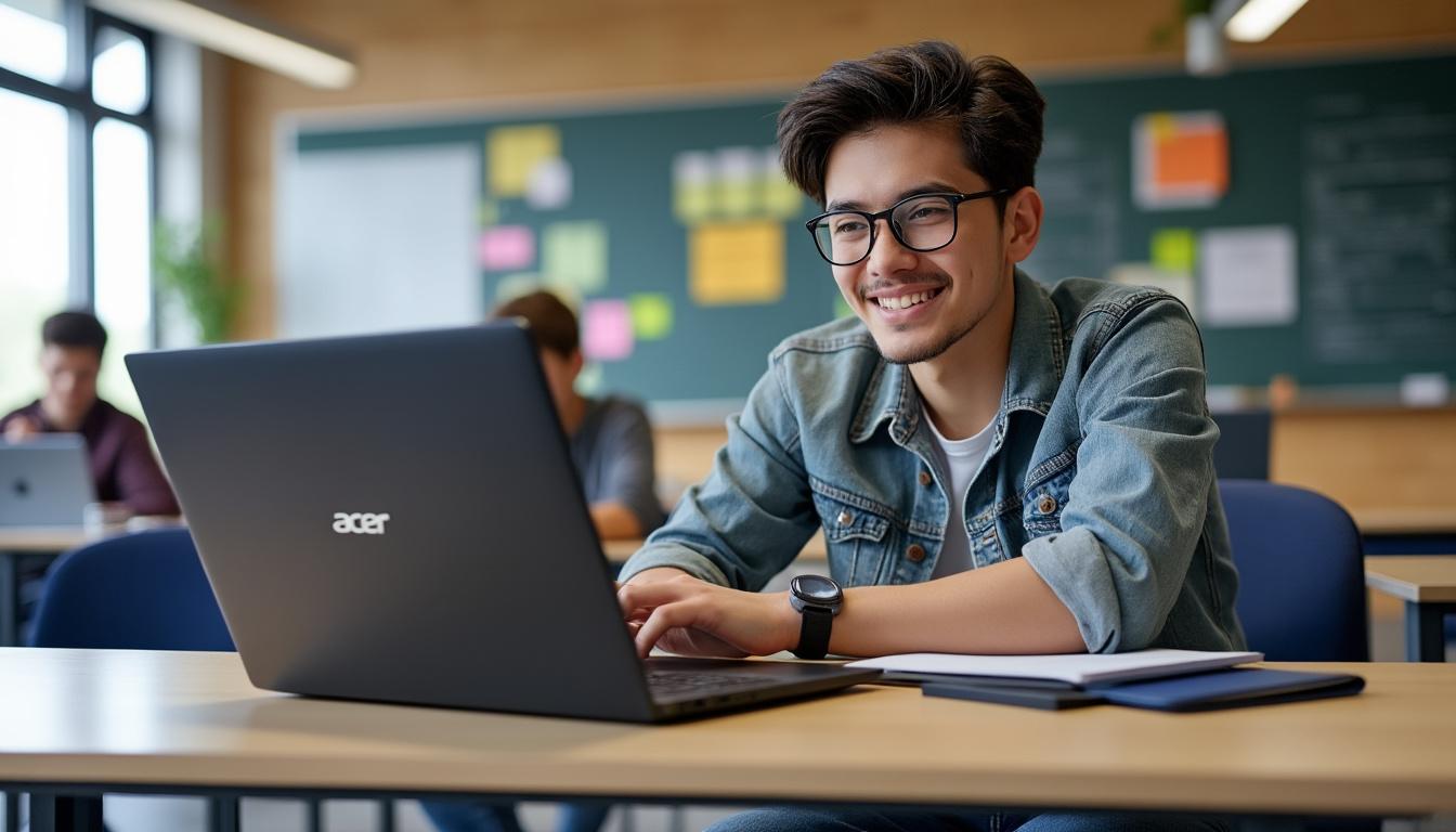 découvrez le pc portable acer 15 pouces, parfait pour les étudiants et les professionnels grâce à ses performances fiables et son design ergonomique.