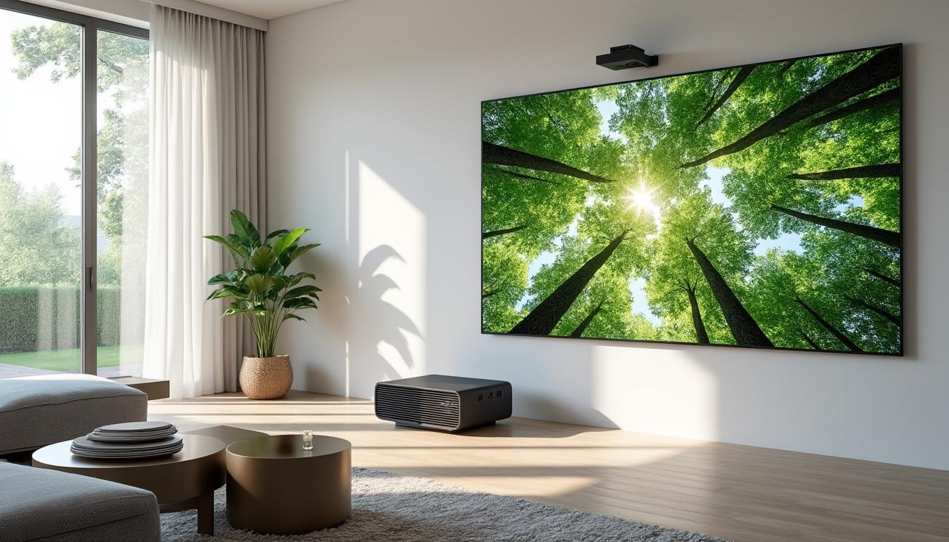 découvrez le vidéoprojecteur epson à focale courte, parfait pour optimiser les petits espaces avec une image grand format et une installation facile.