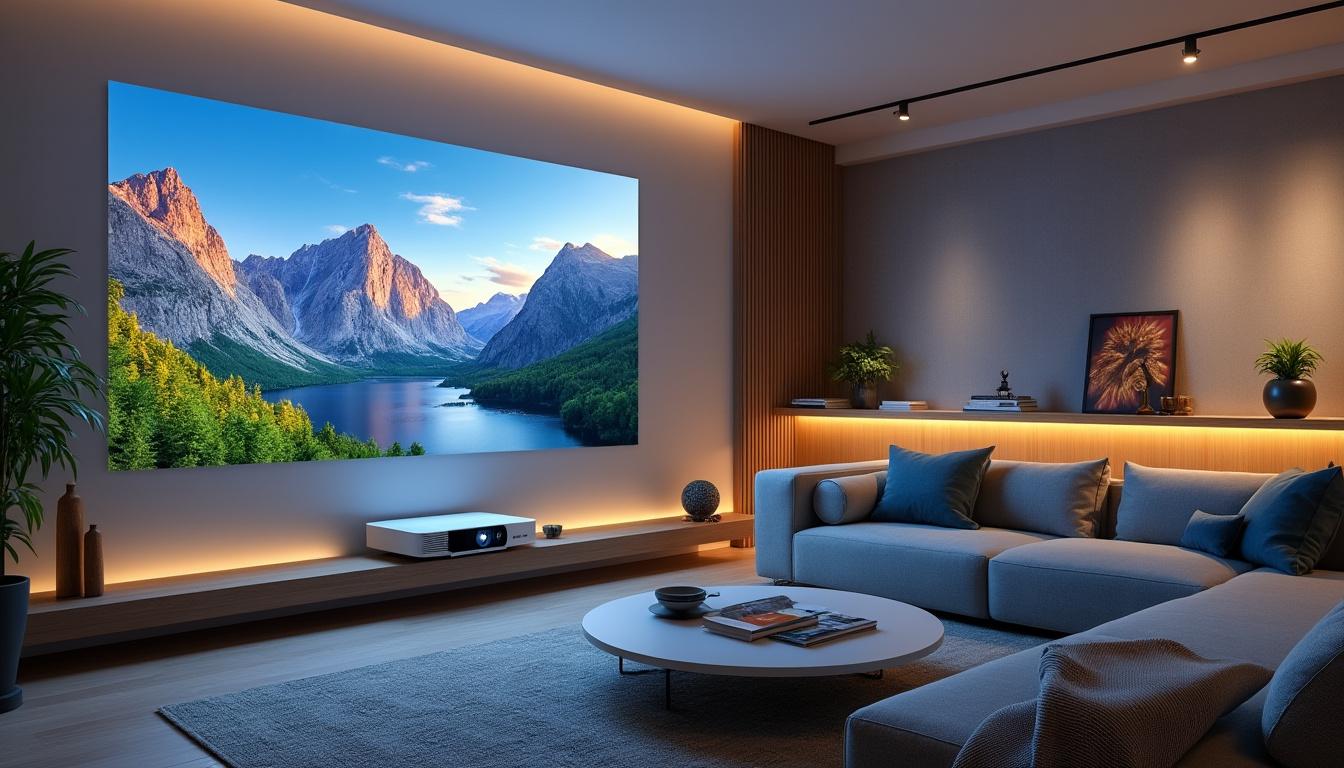 découvrez le vidéoprojecteur epson à focale courte, parfait pour les petits espaces. profitez d'une image de grande qualité sans compromettre votre espace de vie.