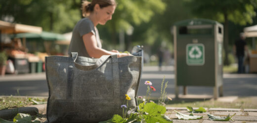découvrez comment le sac cabas en bâche camion recyclée allie style et écologie en réduisant les déchets, favorisant le recyclage et protégeant la planète.