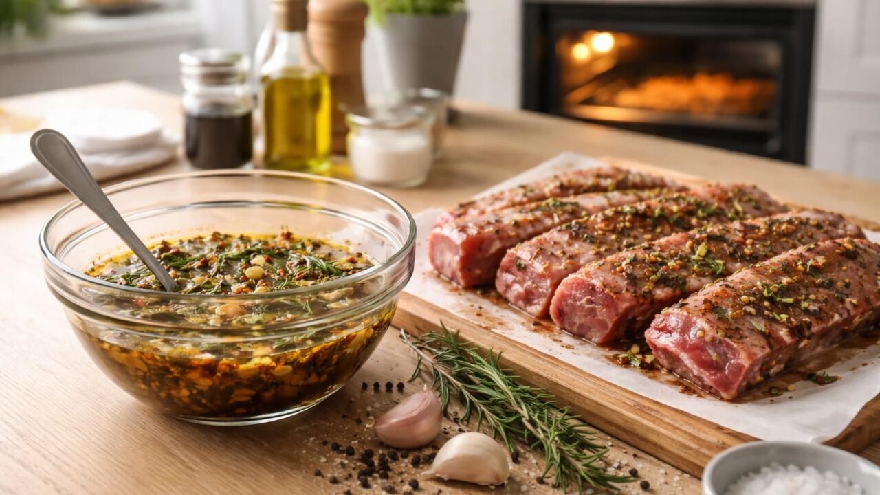 Comment réaliser une marinade pour travers de porc au four parfaitement équilibrée