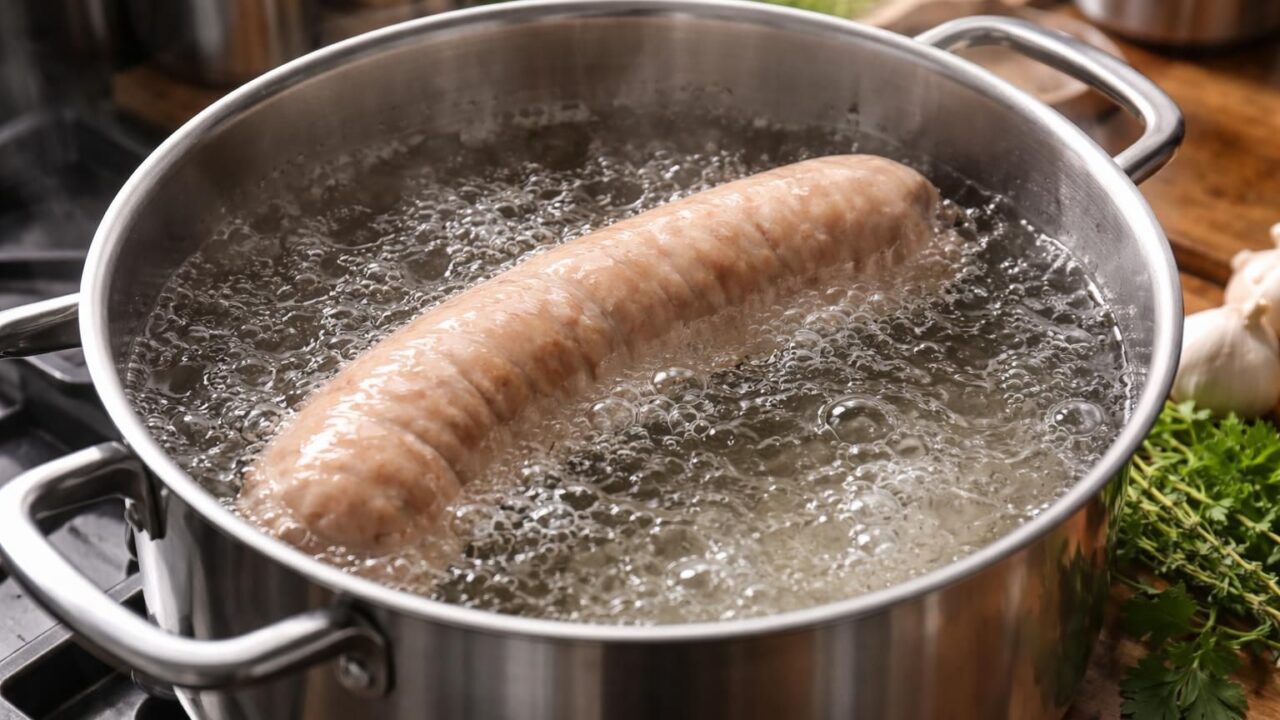 La cuisson de la saucisse de couenne à l&rsquo;eau comme vous ne l&rsquo;avez jamais vue
