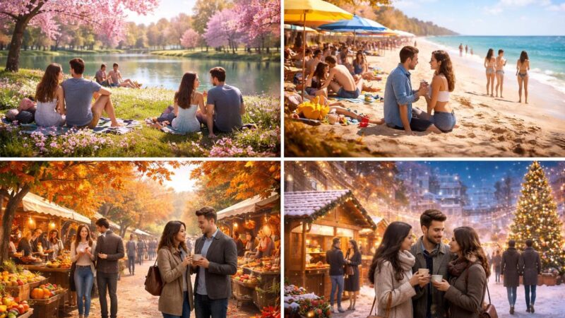 Les lieux de drague adaptés pour chaque saison : idées pour chaque moment de l&rsquo;année