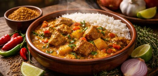 découvrez la recette créole du colombo de porc, un plat savoureux et épicé qui réchauffera vos soirées avec ses saveurs exotiques et authentiques.