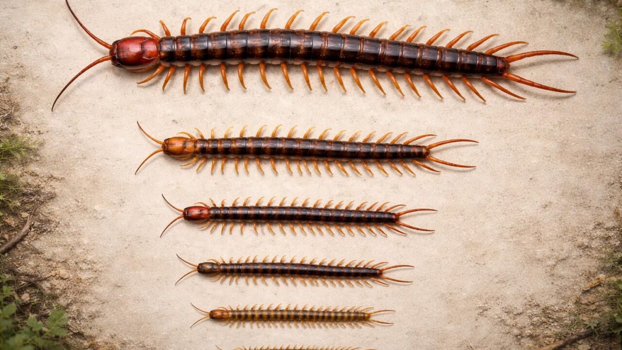 Comparaison du scolopendre géant avec d&rsquo;autres espèces de scolopendres