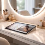 Intégrer tablette tactile Microsoft au poste beauté sans câbles visibles, mode d’emploi