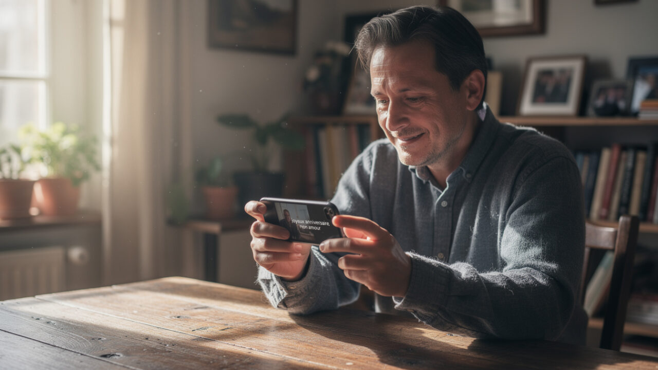 Joyeux anniversaire, mon amour : texte touchant à distance pour émouvoir