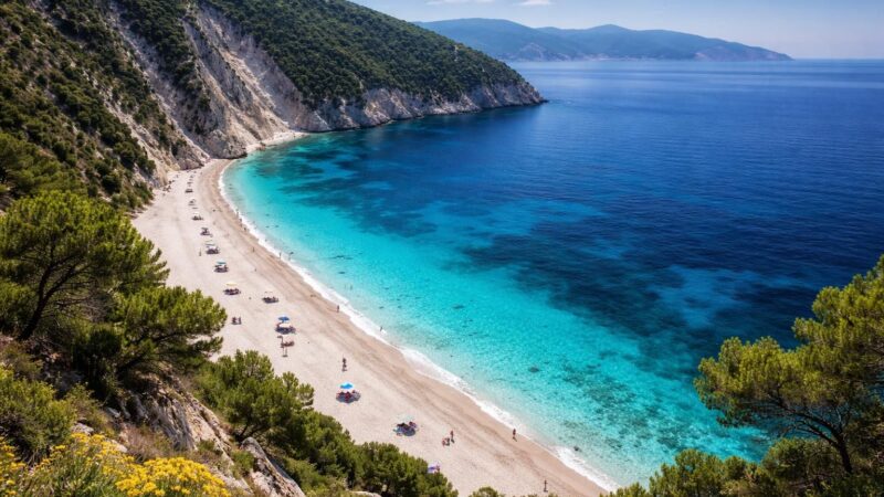 Découvrez la plage Myrtos à Céphalonie, joyau de l&rsquo;île