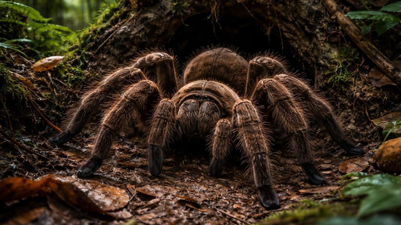 Mode de vie de la mygale de Goliath, l&rsquo;araignée terrestre géante