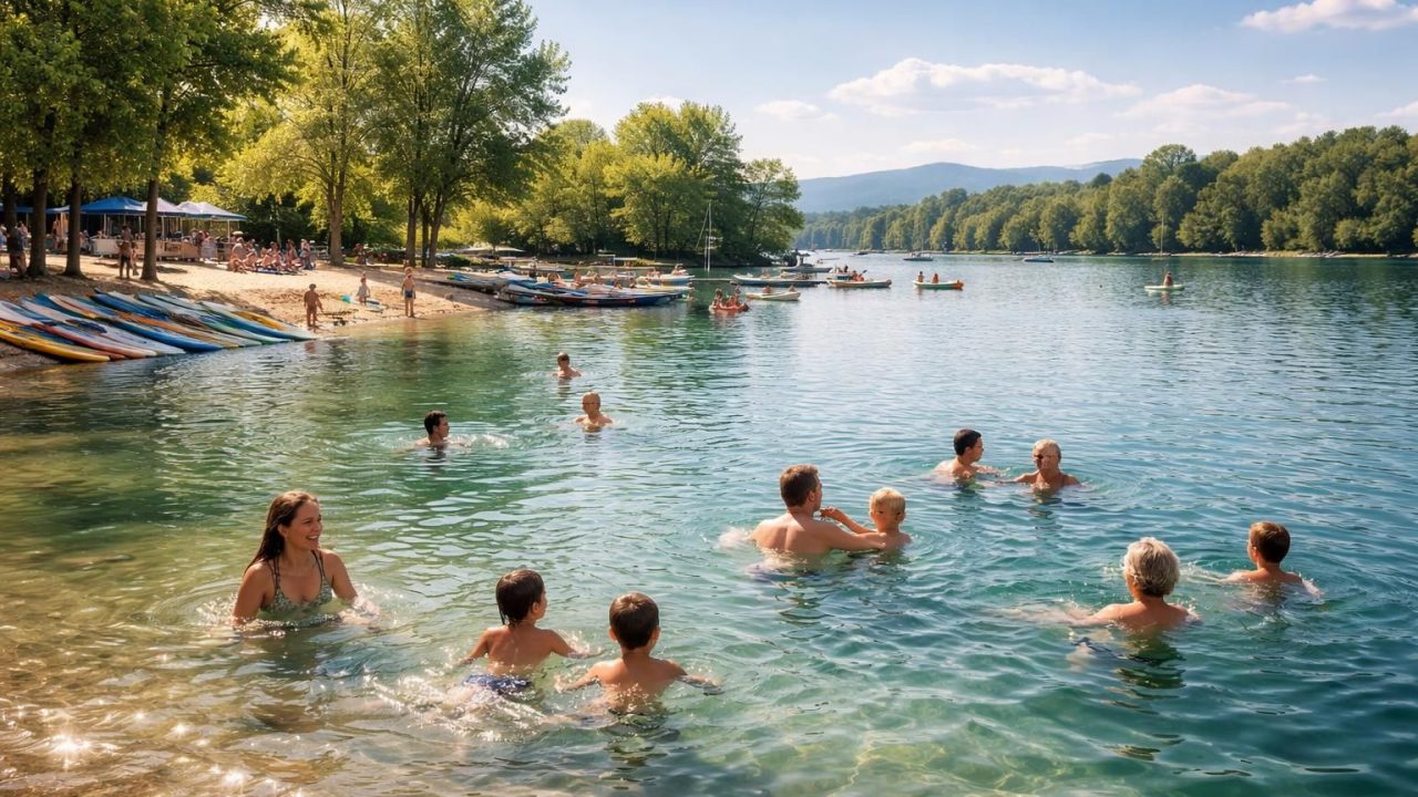 Expérience de baignade à la base nautique du Rhinland – Plobsheim